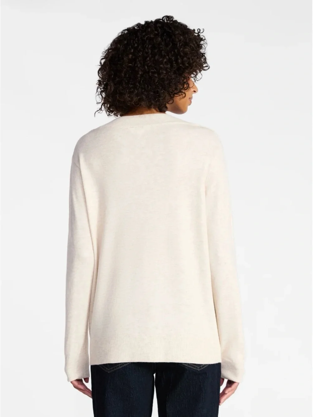 Time and Tru Women's V-Neck Sweater Lightweight in Oatmeal Color